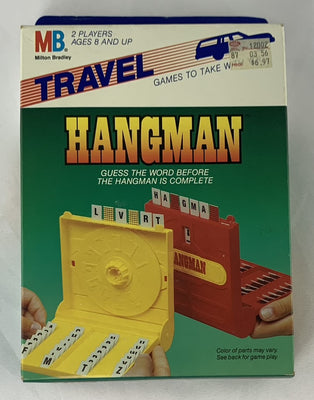 Hangman Travel Game - 1987 - Milton Bradley - New