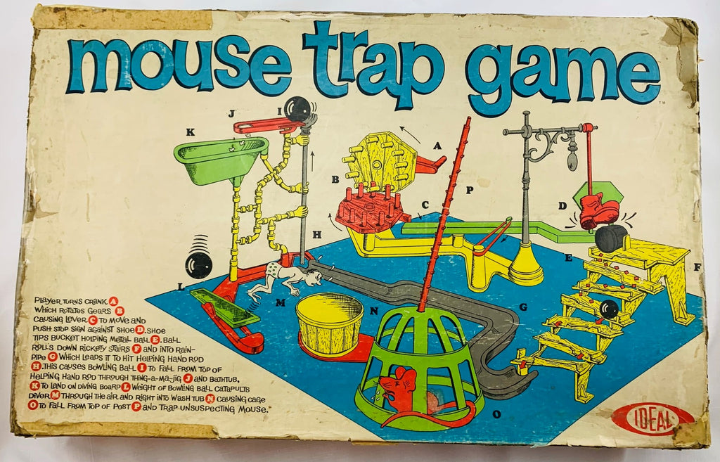 Vintage Original MOUSE TRAP Game Missing A few Parts Not Many 1963 Ideal