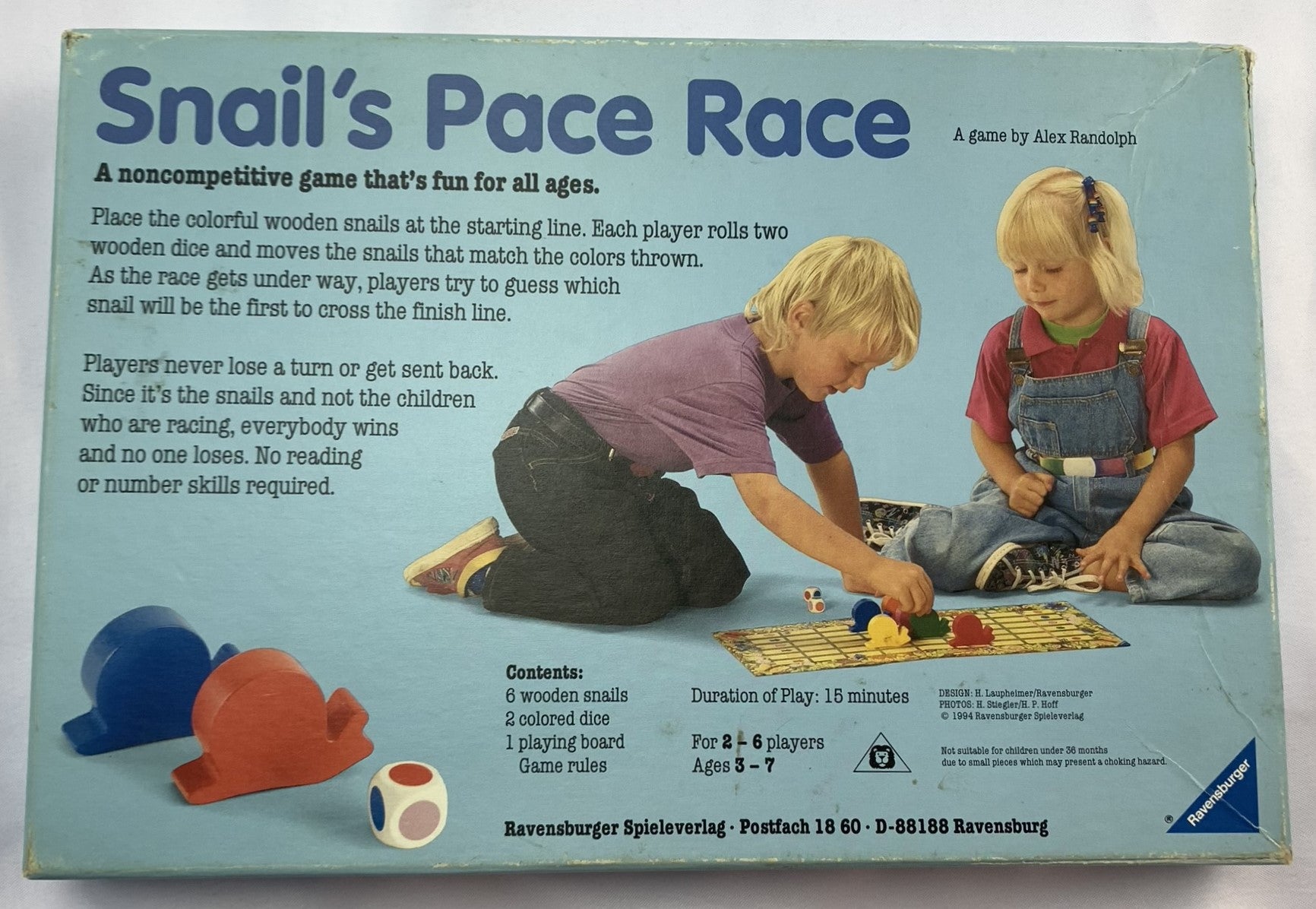 Snails Pace Race Game 1994 Ravensburger Good Condition Mandi's