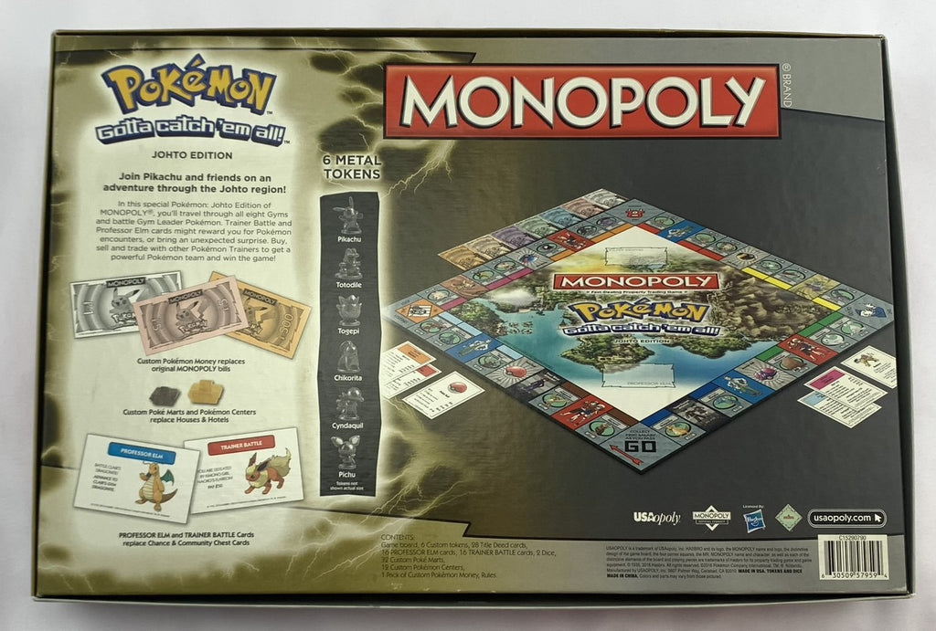 Monopoly Pokemon Johto Edition - USAOpoly 2016 – The Games Are Here