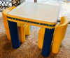 Little Tikes Child Size Activity Table with 2 Chunky Chairs -  Great Condition