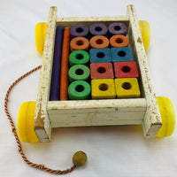 Playskool Wood Block Wagon - Good Condition