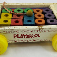 Playskool Wood Block Wagon - Good Condition