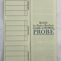 Probe Game of Words Fine Edition - 1964 - Parker Brothers - Great Condition