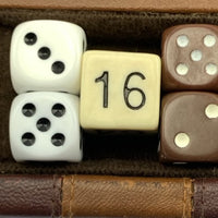 Backgammon Game 15" x 10" Brown Case - Complete - Great Condition