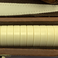 Backgammon Game 15" x 10" Brown Case - Complete - Great Condition