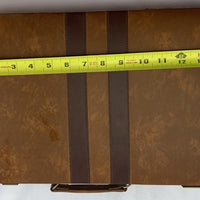 Backgammon Game 15" x 10" Brown Case - Complete - Great Condition