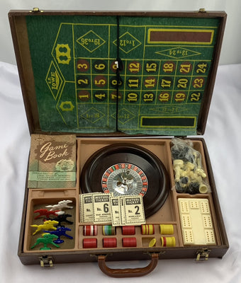 E.S. Lowe Game Case Horse Race, Backgammon, Chess, Checkers - E.S. Lowe - Good Condition