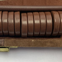 Backgammon Game 17 1/2" x 11 1/2" Brown Case - Complete - Great Condition