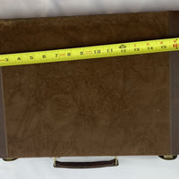 Backgammon Game 17 1/2" x 11 1/2" Brown Case - Complete - Great Condition
