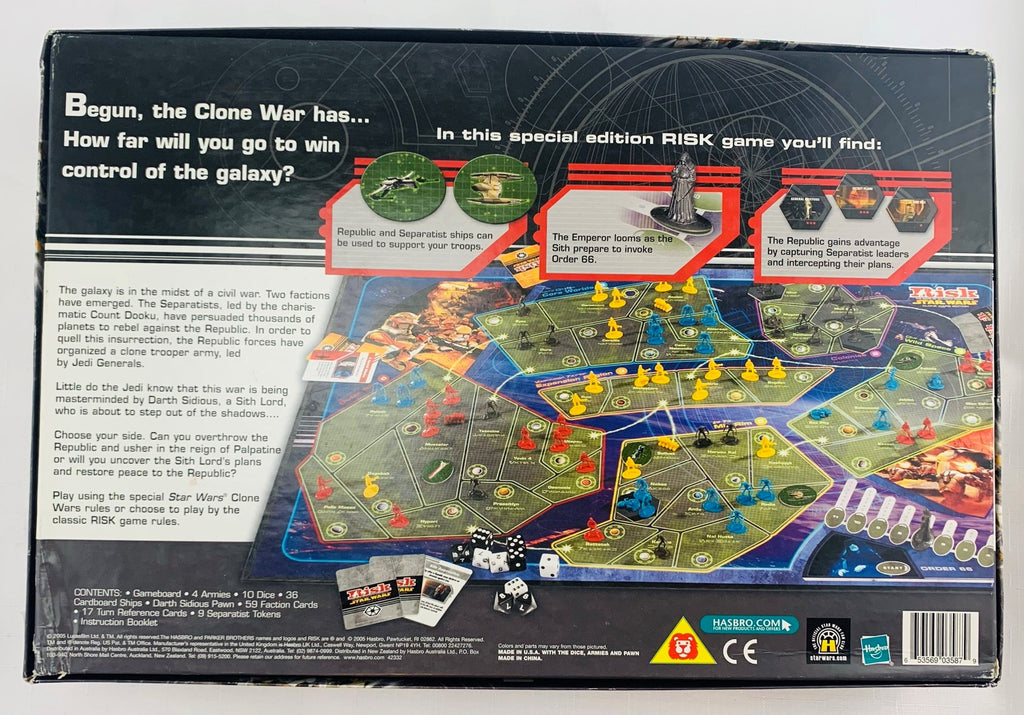 Star Wars Risk Clone Wars Edition - 2005 - Hasbro - Complete | Mandi's ...