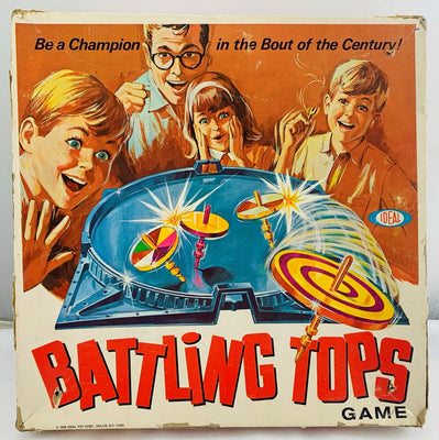 Battling Tops Game - 1968 - Ideal - Good Condition