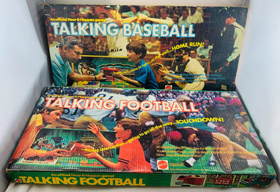 Talking Football & Talking Baseball Games - 1971 - Mattel - Great Condition