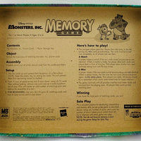 Memory Monsters Inc Game - 2001 - Milton Bradley - Great Condition
