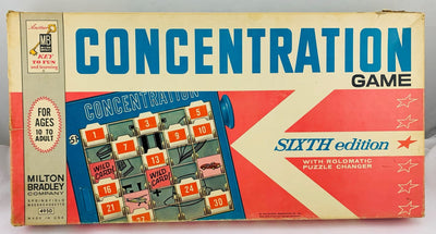 Concentration Game 6th Edition - 1965 - Milton Bradley - Great Condition