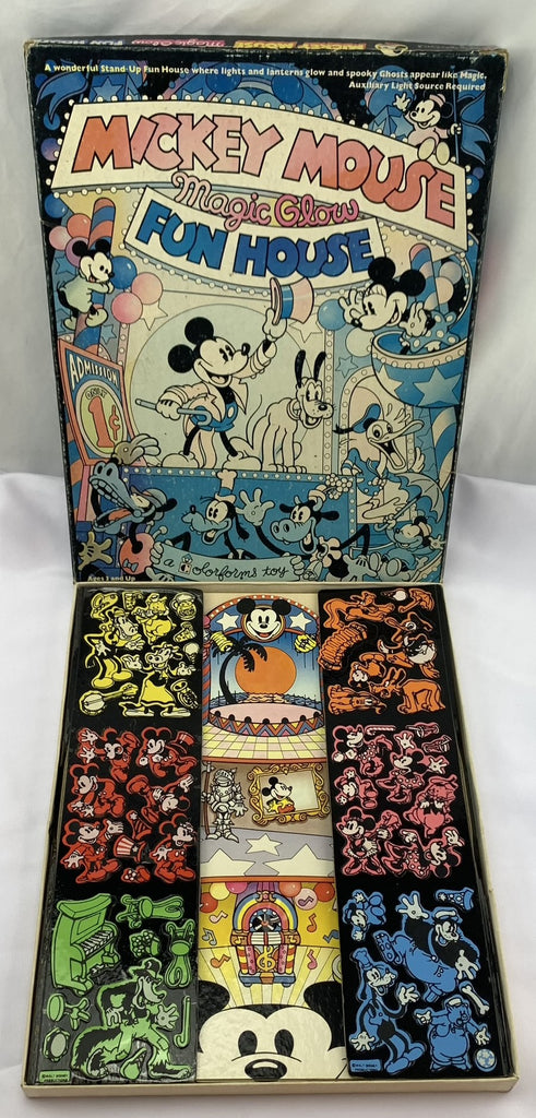 Micky Mouse Colorforms Mickey Mouse Magic Glow Funhouse Colorforms Set - 1978 - Very Good Con ...
