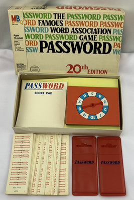 Password Game 20th Edition - 1981 - Milton Bradley - Great Condition