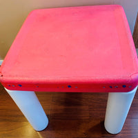 Red Little Tikes Child Size Activity Table with 2 Chunky Chairs -  Good Condition
