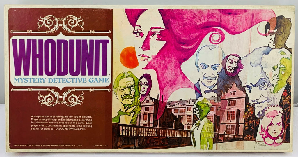 Whodunit Game - 1972 - Selchow & Righter - Great Condition