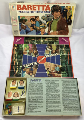 Baretta: The Street Detective Game - 1976 - Milton Bradley - Good Condition