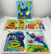 Sesame Street Puzzles - 1970's - Playskool - Very Good Condition