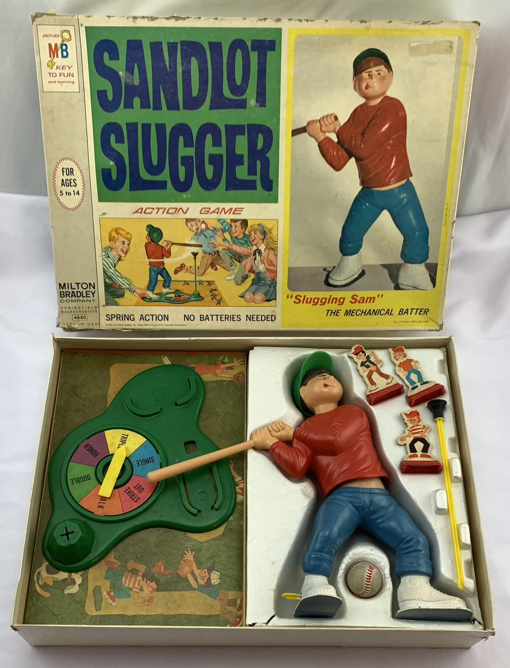 Sandlot Slugger Game - 1968 - Milton Bradley - Good Condition