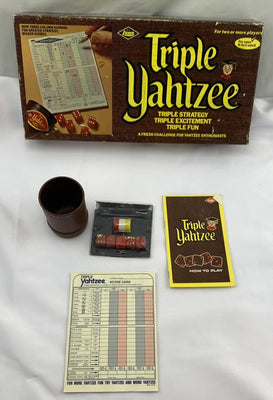 Triple Yahtzee Game - 1972 - E.S. Lowe - Good Condition
