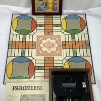 Parcheesi Game of India Wood Box Book Edition - 2005 - Hasbro - Great Condition