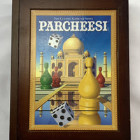 Parcheesi Game of India Wood Box Book Edition - 2005 - Hasbro - Great Condition
