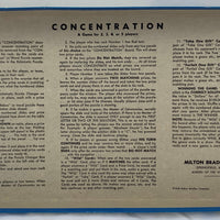 Concentration Game 14th Edition - 1973 - Milton Bradley - Great Condition