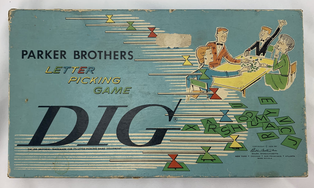 Dig Letter Picking Game - 1959 - Parker Brothers - Good Condition