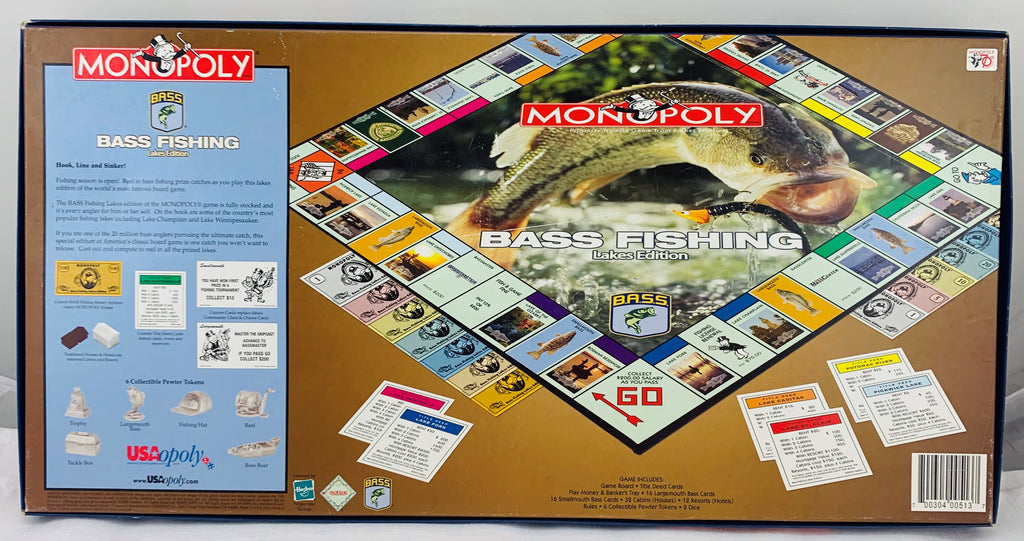 Bass Fishing Monopoly Game - 2005 - USAopoly - Great Condition