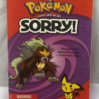 Sorry! The Pokemon Edition Game - 2001- Parker Brothers - Great Condition