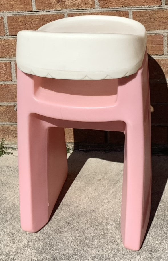 Little tikes doll high chair pink cheap