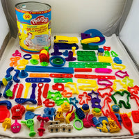 Play Doh 50th Birthday Collectors Can over 50+ Pieces - Hasbro - Great Condition