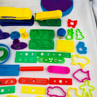 Play Doh 50th Birthday Collectors Can over 50+ Pieces - Hasbro - Great Condition