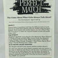 Perfect Match Game - 1991 - Parker Brothers - Great Condition