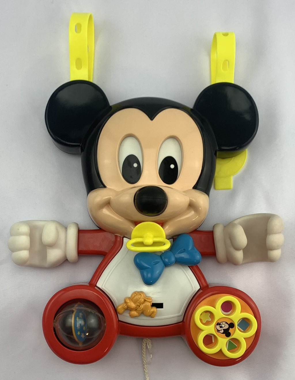 Mickey Mouse Crib Busy Box Activity Center with Straps - 1984 - Fisher Price - Great Condition