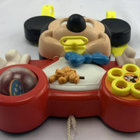 Mickey Mouse Crib Busy Box Activity Center with Straps - 1984 - Fisher Price - Great Condition