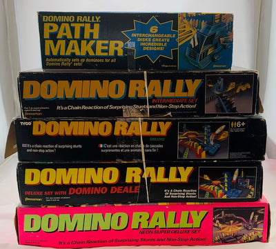 5 Domino Rally Sets - Pressman - Very Good Condition