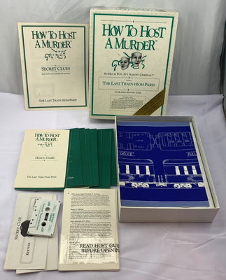 How to Host a Murder The Last Train From Paris Game - 1986 - Good Condition