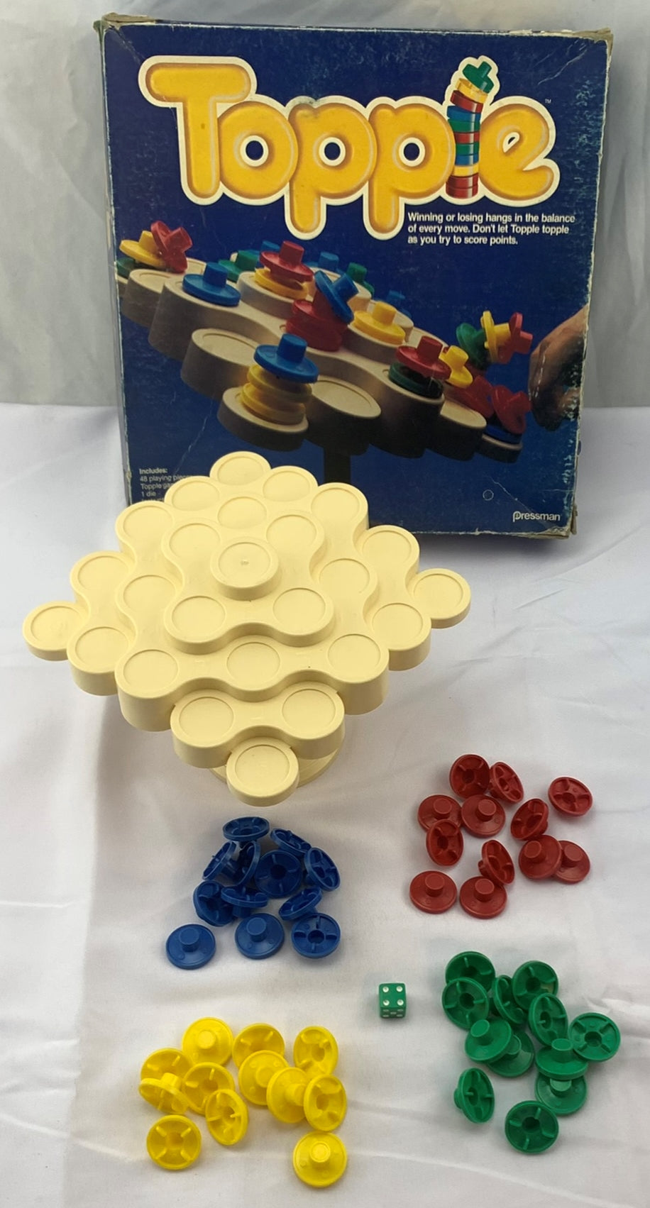 Topple Game - 1985 - Pressman - Great Condition