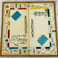 Monotony Game Stout Beer Monopoly Parody Wood Board - Great Condition
