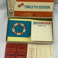 Password Game 12th Edition - 1974 - Milton Bradley - Good Condition