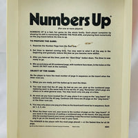 Numbers Up Game - 1975 - Milton Bradley - Great Condition