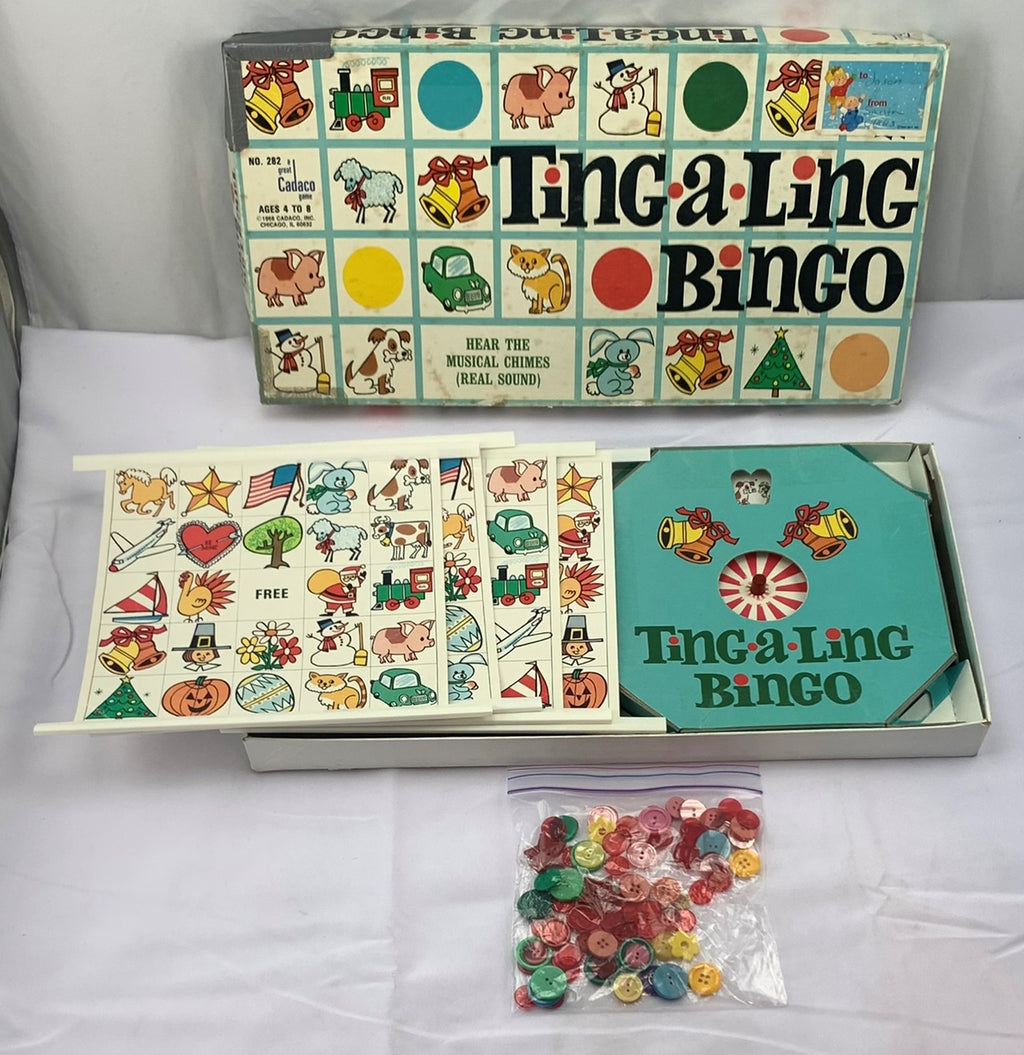Ting A Ling Bingo Game - 1968 - Cadaco - Good Condition