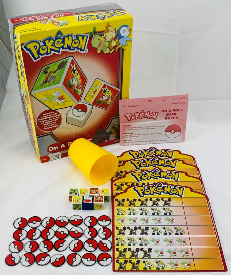 pokemon card game dice Pokemon on a Roll Game - 2009 - Pressman - Great Condition