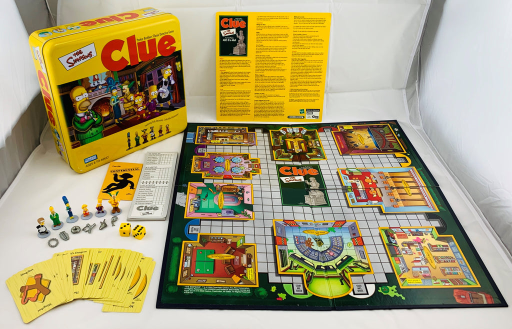 Simpsons Clue Game in Tin - 2002 - Parker Brothers - Great Condition