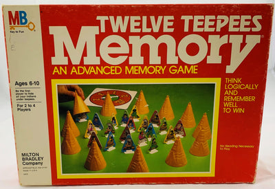 Twelve Teepees Memory Game - 1984 - Milton Bradley - Great Condition