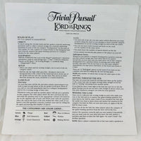Trivial Pursuit: The Lord of the Rings Trilogy - 2003 - Parker Brothers - Great Condition